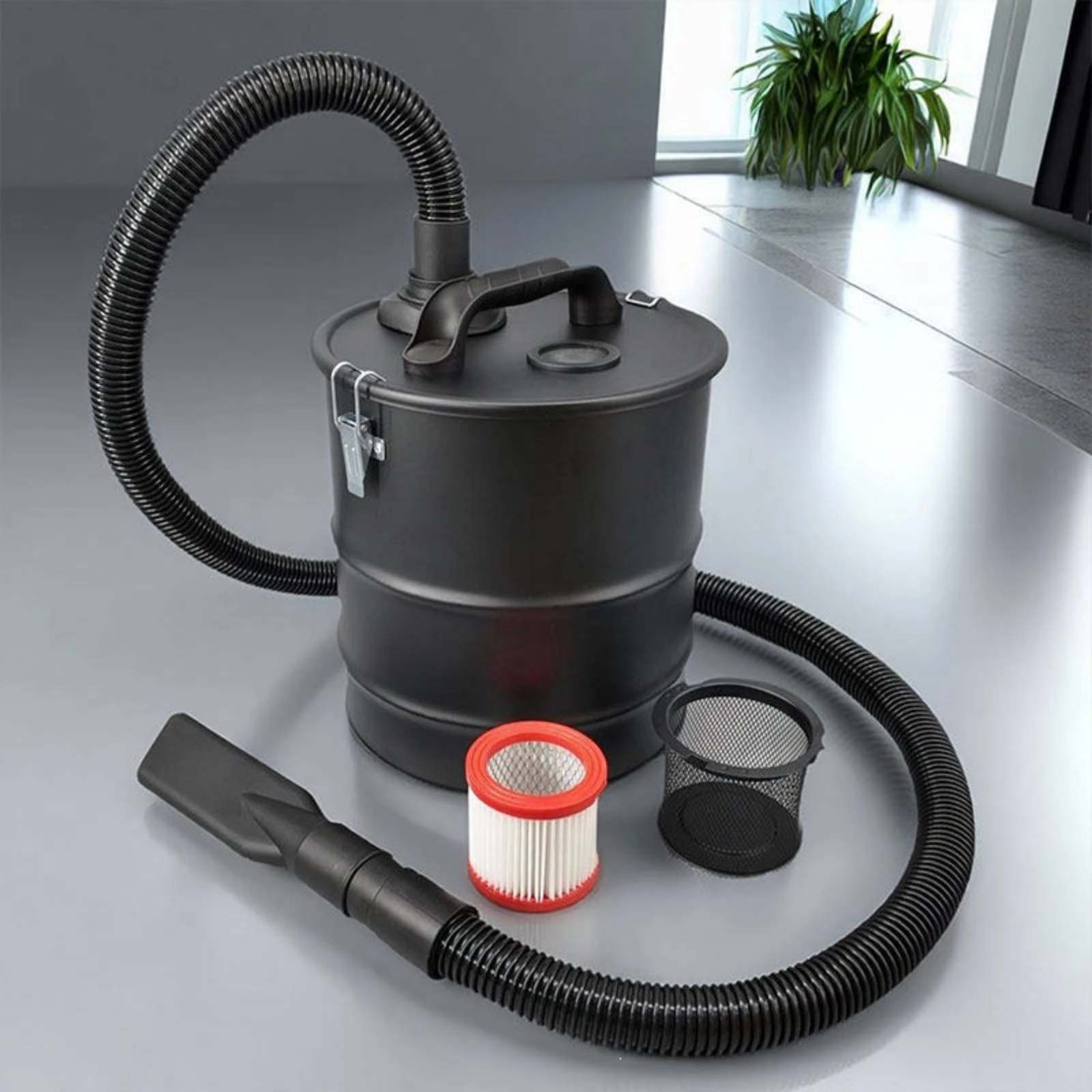 Dust Separator Barrel Floor Nozzle Dust Collection Barrel Workshop Accessory Carry Handle Side Latches for Grinding