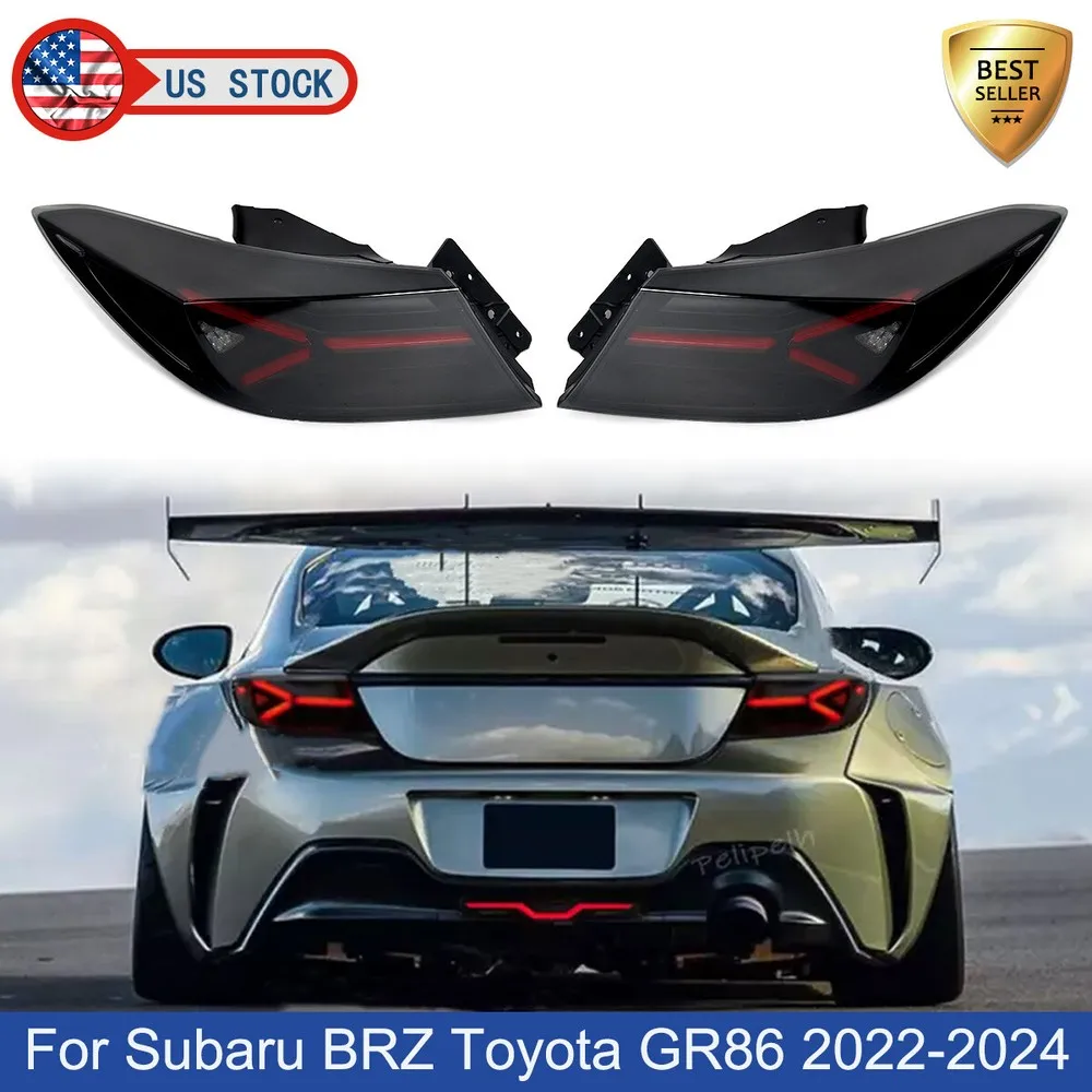 LED Tail Light For Subaru BRZ Toyota GR86 2-Door 2022-2025 Car Rear Lamp Smoke Black Sequence Signal Lamps Taillight Assemblies