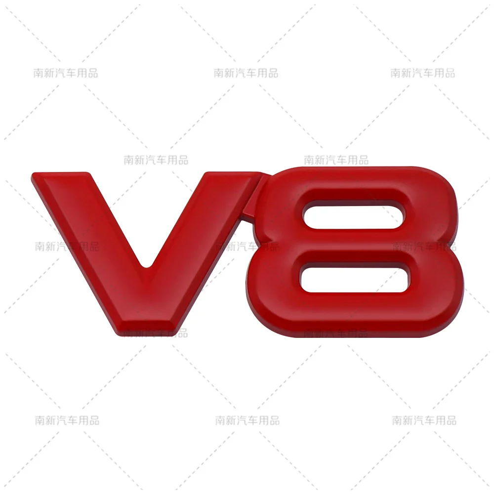 V8 Car Emblem Badge Sticker Large Displacement Auto Styling Modification Logo Fit For Toyota All Models Exterior Accessories