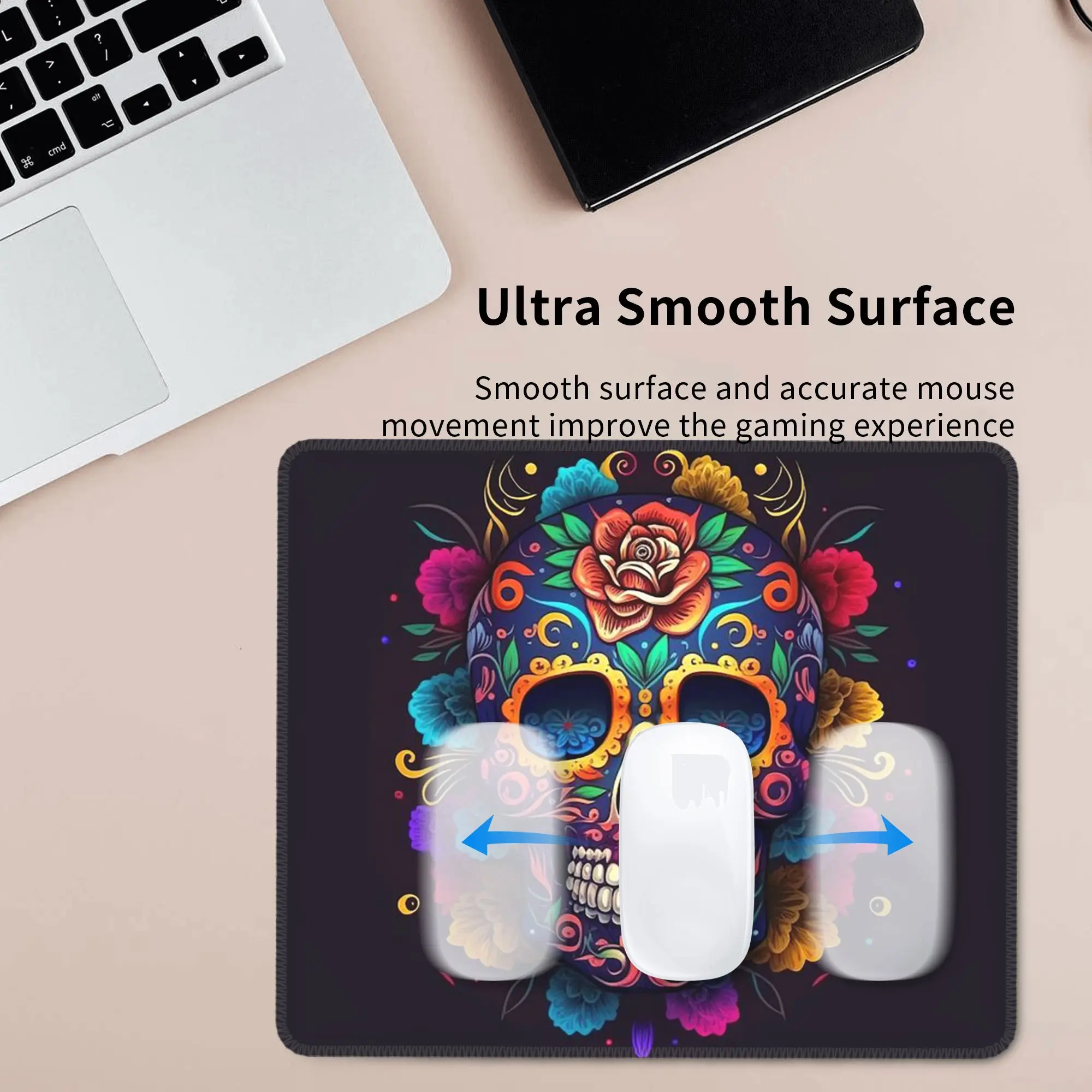 Mexican Sugar Skull Day Of The Dead Mouse Pad Computer Keyboard Mouse Mat Gamer PC Laptop Desk Mat Office Accessories Table Mats