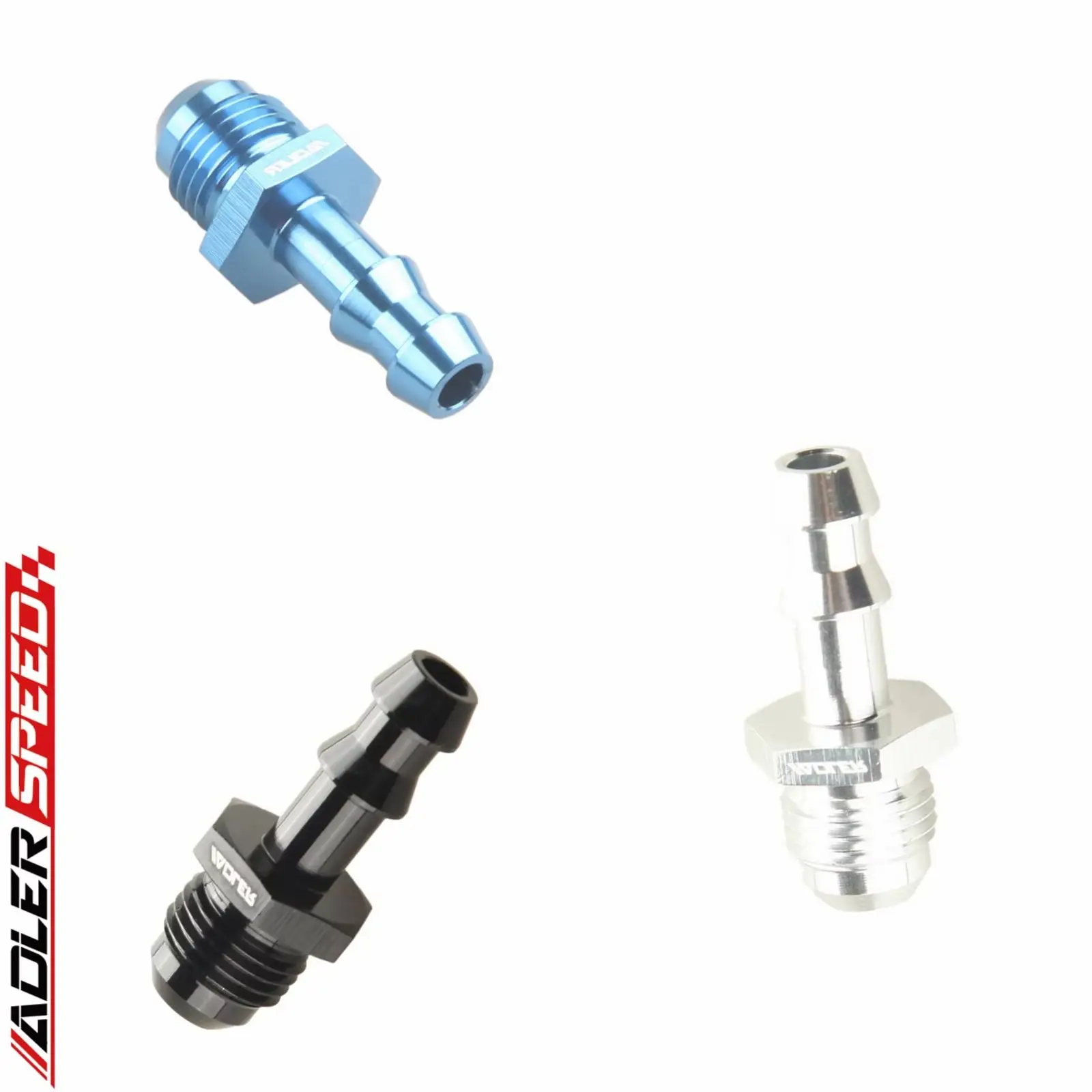 

ADLER SPEED 4 AN -4 AN AN 4 to 4mm Barb Straight Fitting Fuel Line Aluminum Alloys Blue/Silver/Black