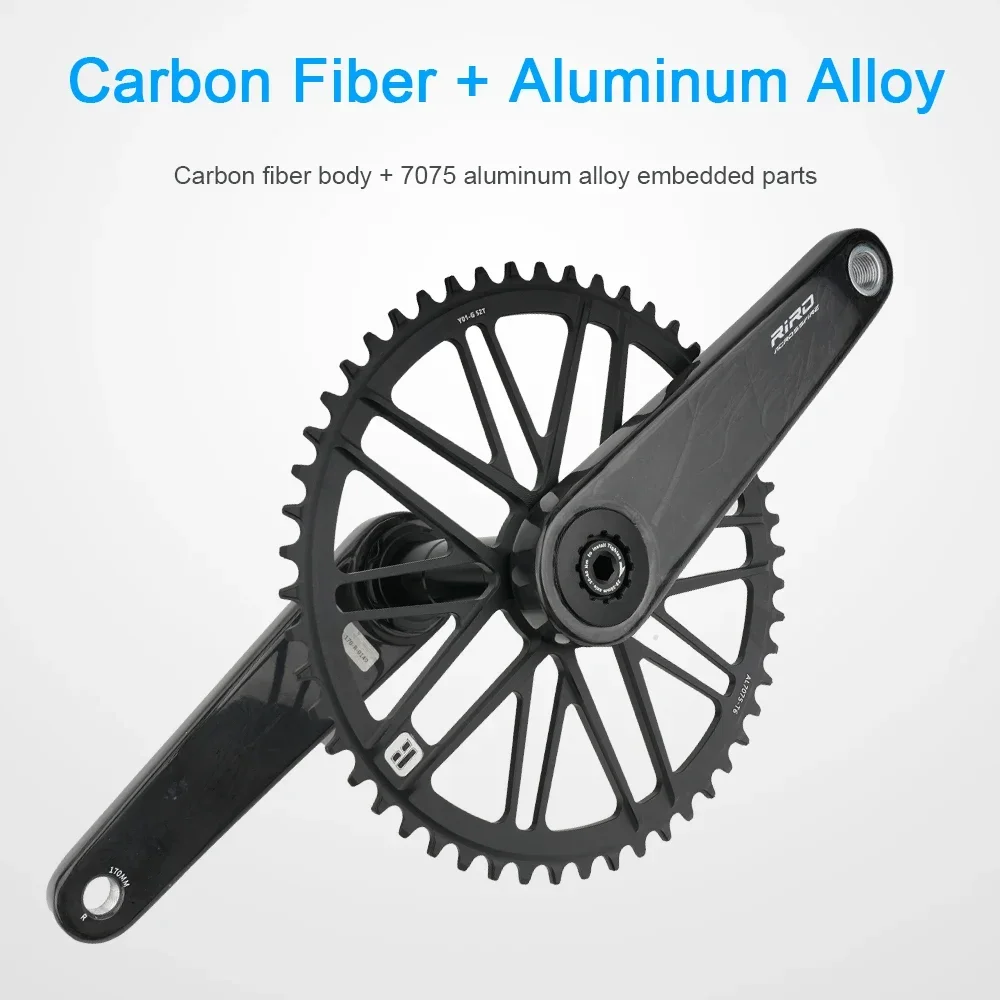 RIRO 165mm 170mm 172.5 carbon crankset for road bike carbon Fiber