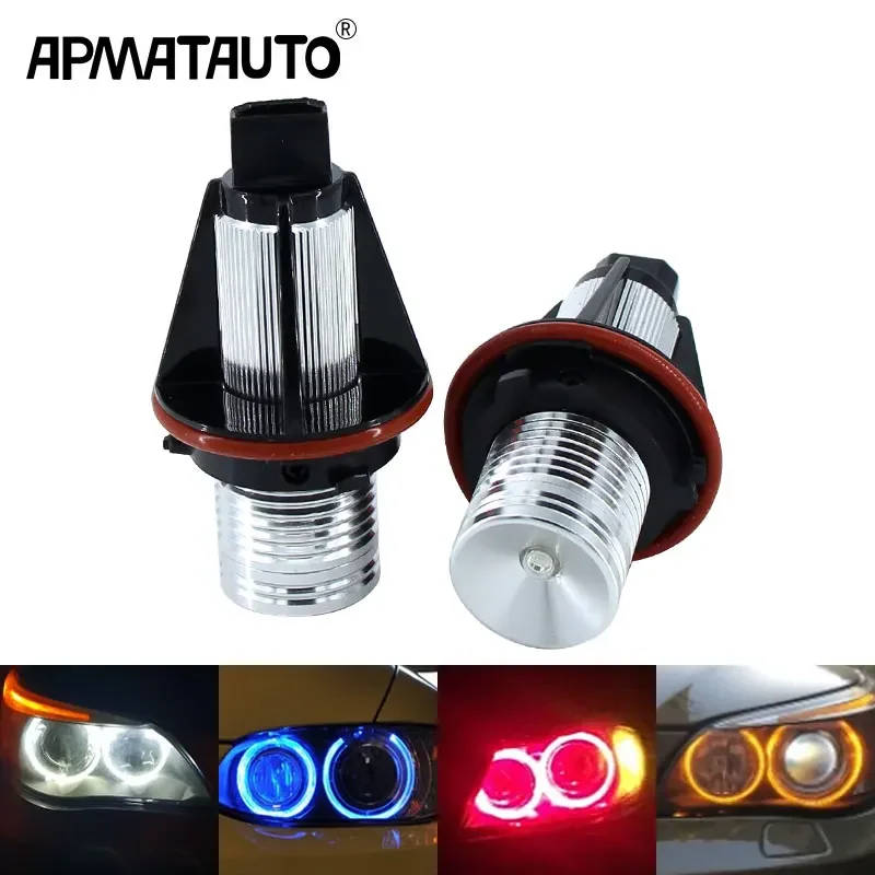 

One Pair 10W LED Marker Angel Eyes Fog Light for Bridgelux LED Chips White Blue Red Yellow Color for BMW E39 E53 E60 E61 E63 E64