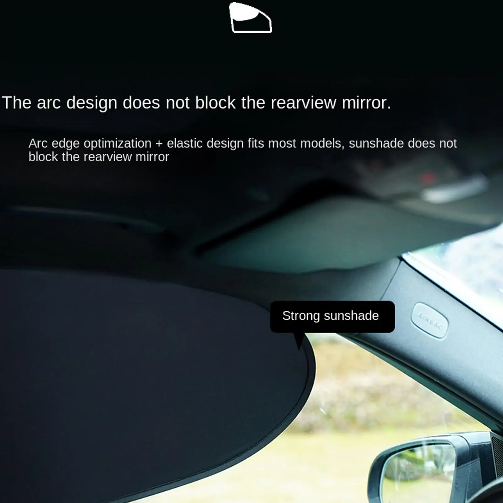 Car sunshade curtain, sun protection and heat insulation curtain, car interior glass sunshade, opaque, static electricity adsorp