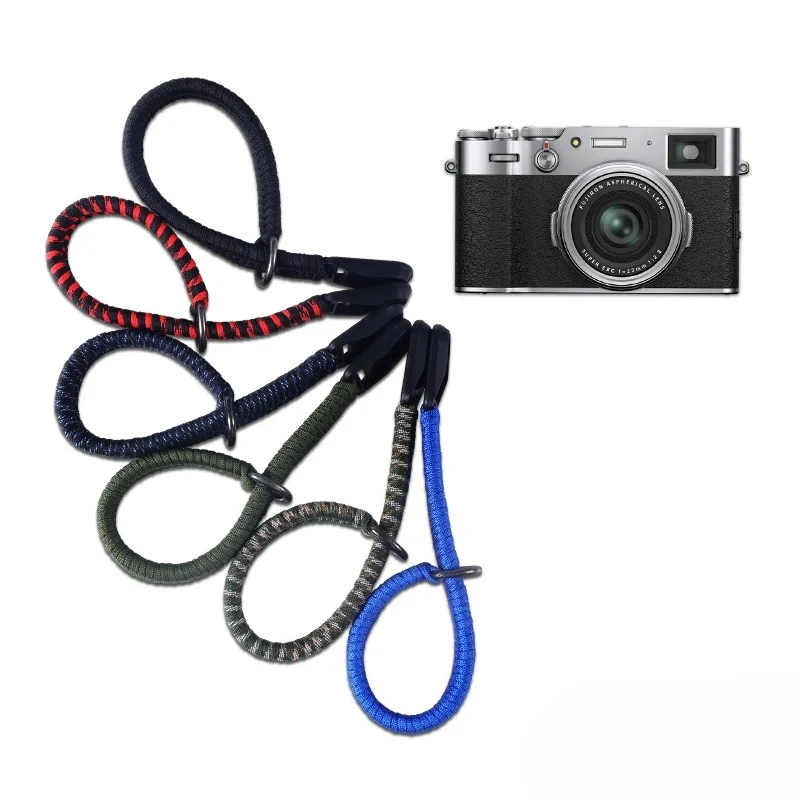 حزام معصم للكاميرا مضفر يدويًا قابل للتعديل حزام كتف سريع التحرير Nikon Fuji SONY Canon Olympus Pine حزام معصم سفلي