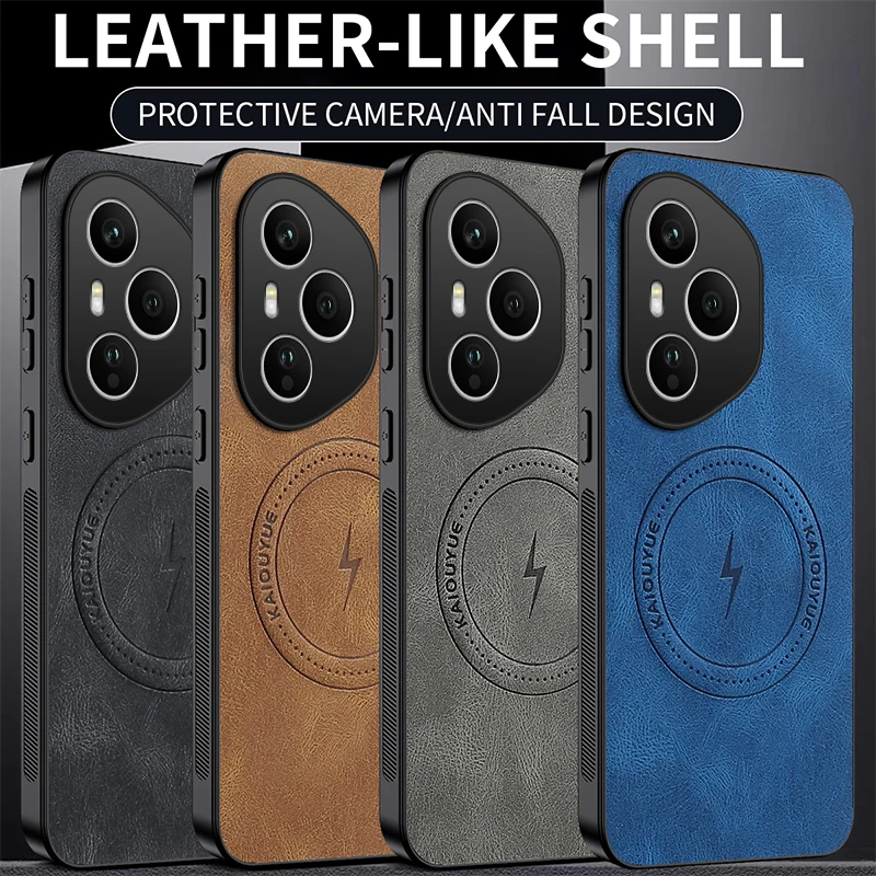 Para Honor 400 Pro funda nueva de gama alta de cuero liso funda magnética agradable a la piel a prueba de caídas para Honor 400 Lite a prueba de golpes Fudna