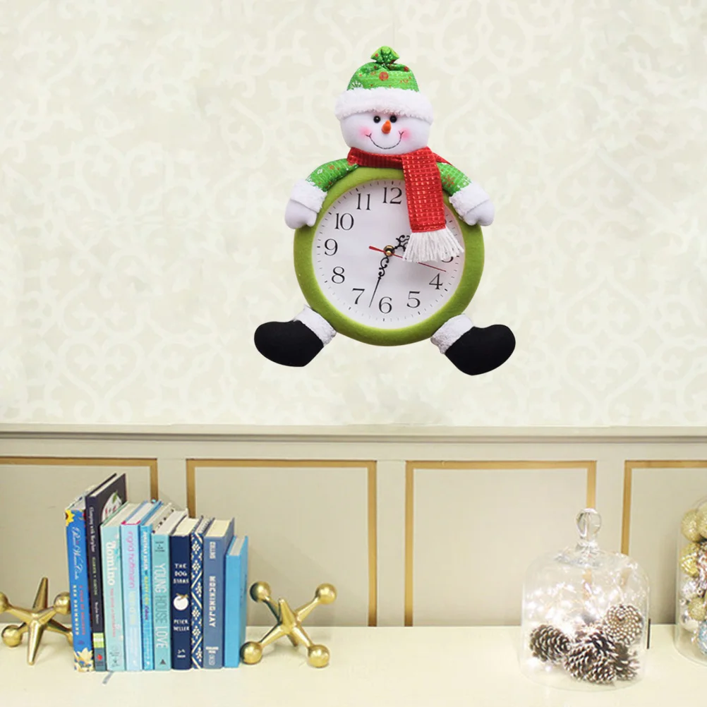 

Snowman Acrylic Clock Christmas Wall Hanging Electronic for Living Room Bedroom Home Decor Holiday Party Decoration Gift