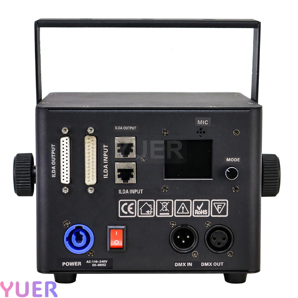 YUER RJ45+ILDA 5W APP Control Laser Light 3D Animation Scanner Projector RGB Stage Lights DMX512 For  DJ Disco Wedding Club Bar