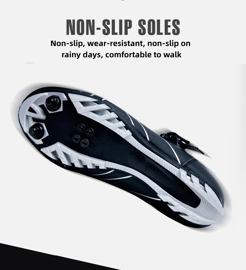 SPD-Rennradschuhe mit Stoßdämpfung und Langlebigkeit, geeignet für Rennen auf Langstreckenstraßen, MTB-Mountainbike-Offroad-Fahren – Detail 3