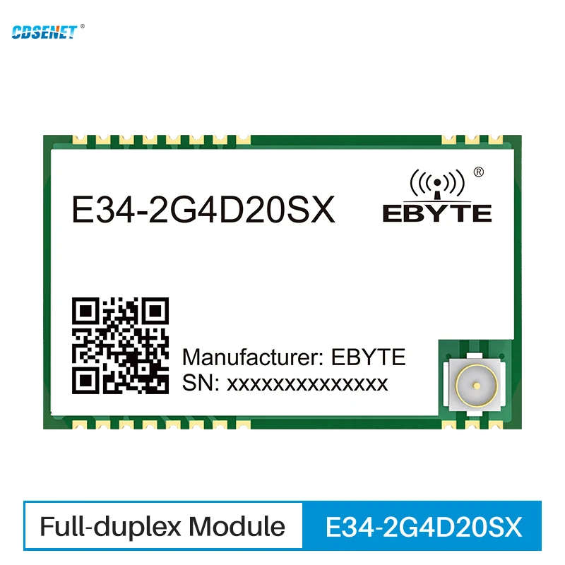 2.4G Full Duplex High Speed Low Delay Wireless Module CDSENET E34-2G4D2XSX 20-27dbm 2-5KM UART /Stamp Hole TTL Serial Port RF