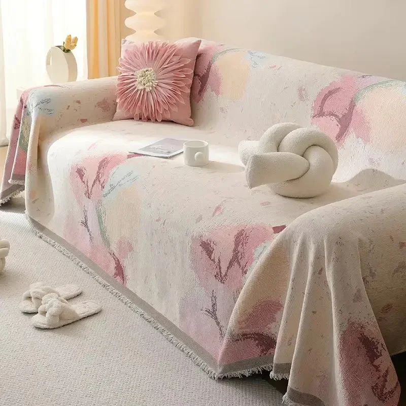 New Simple Sofa Towel for Living Room Soft Double-Sided Usable Full Cover Sofa Protector Cozy Multi Functional Knee Blanket