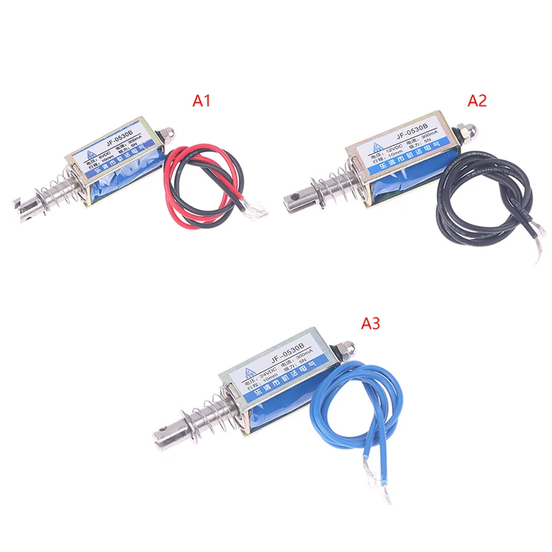 【K】JF-0530B DC 6V 12V 24V Push&Pull Type Gangbei-0530 Open Frame Electromagnet Keepping Force 5N Travel 10mm Linear Solenoid