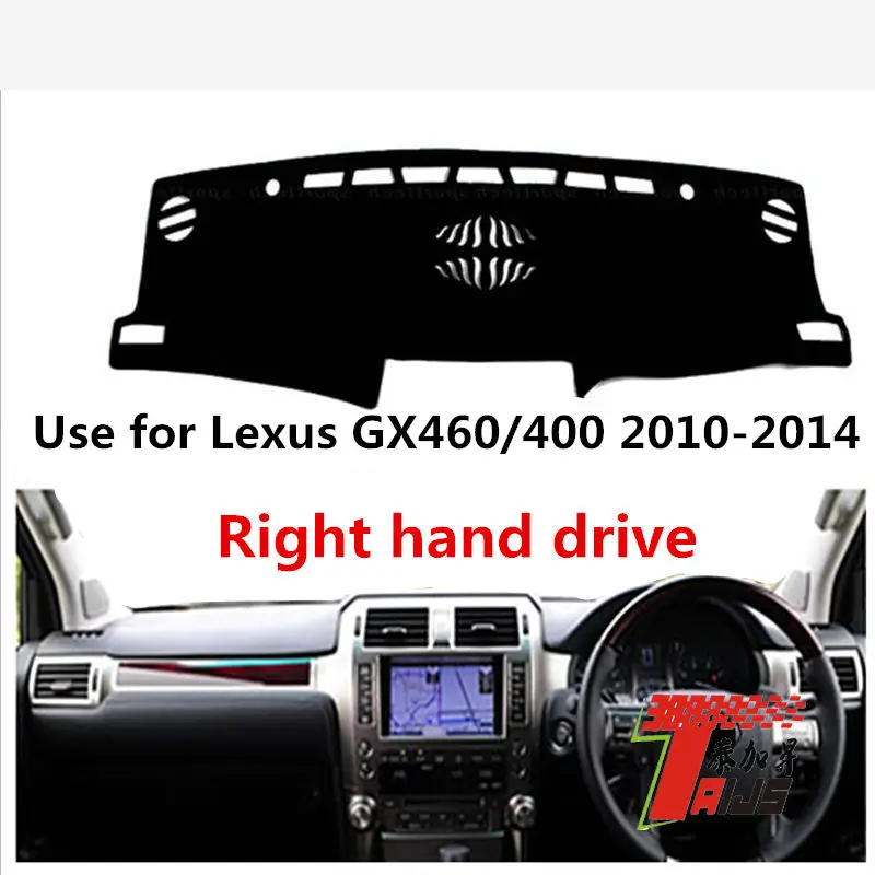 2 Layers Car Inner Dashboard Cover For Lexus GX460/400 2010 2011 2012 2013 2014 Right hand drive Dash Mat Sun Shade Pad cooling