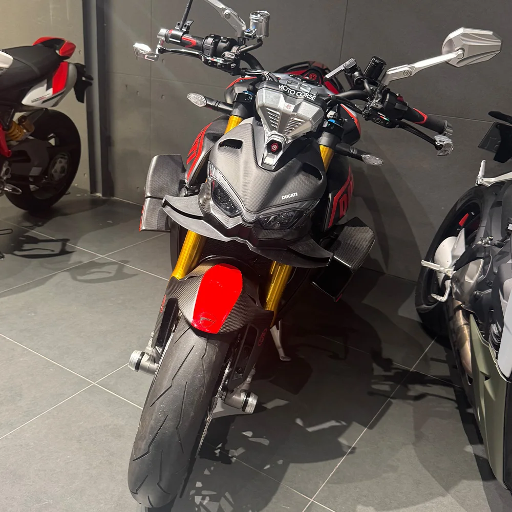 FOR Ducati Street Fighter V2/V4S/V4 Wind Wing Aerodynamics Flying Wing Motorcycle Front Spoiler Lower Spoiler Front Lip