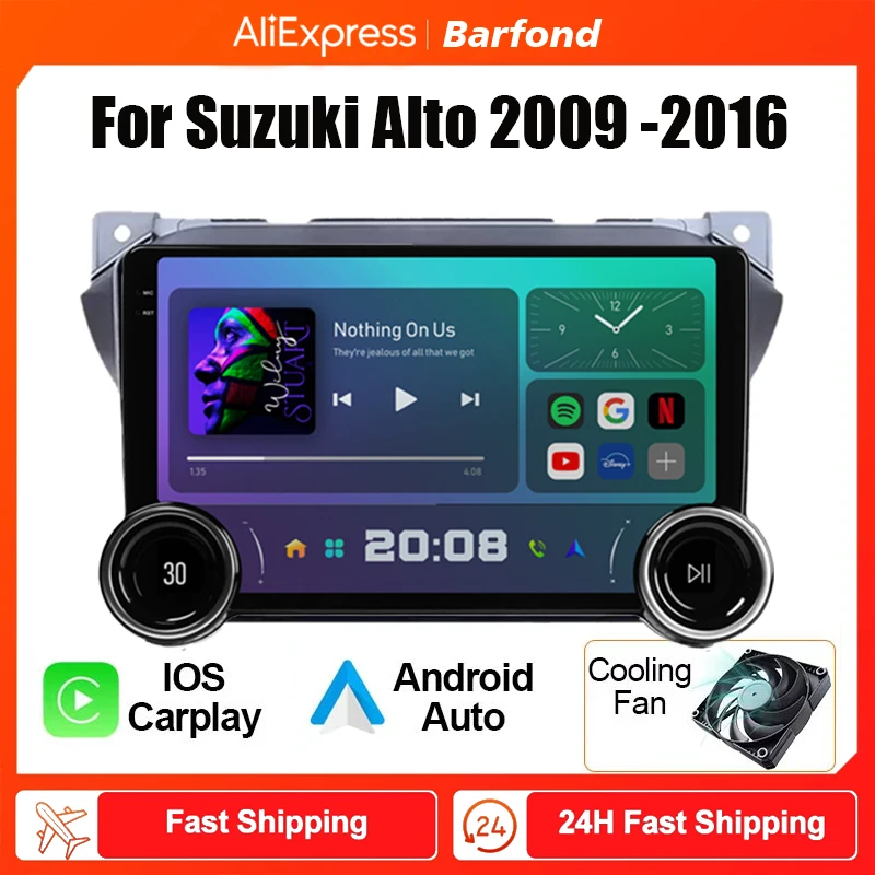 Barfond For Suzuki Alto 2009 -2016 Car Radio Multimedia Video Player Navigation stereo GPS Android 2din dvd