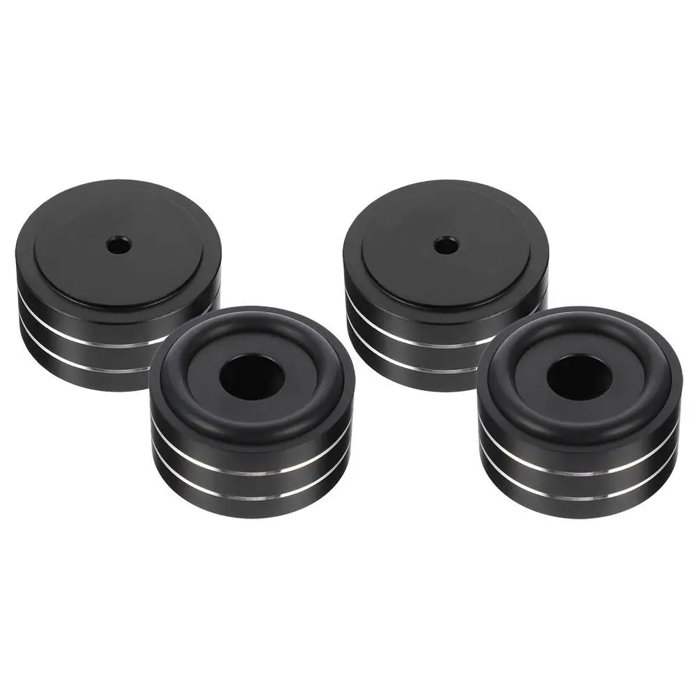

4Pcs Speaker Isolation Feet Rubber Shock Absorbing Pads Subwoofer Audio Equipment Anti Vibration Cushion Speaker Floor Protector