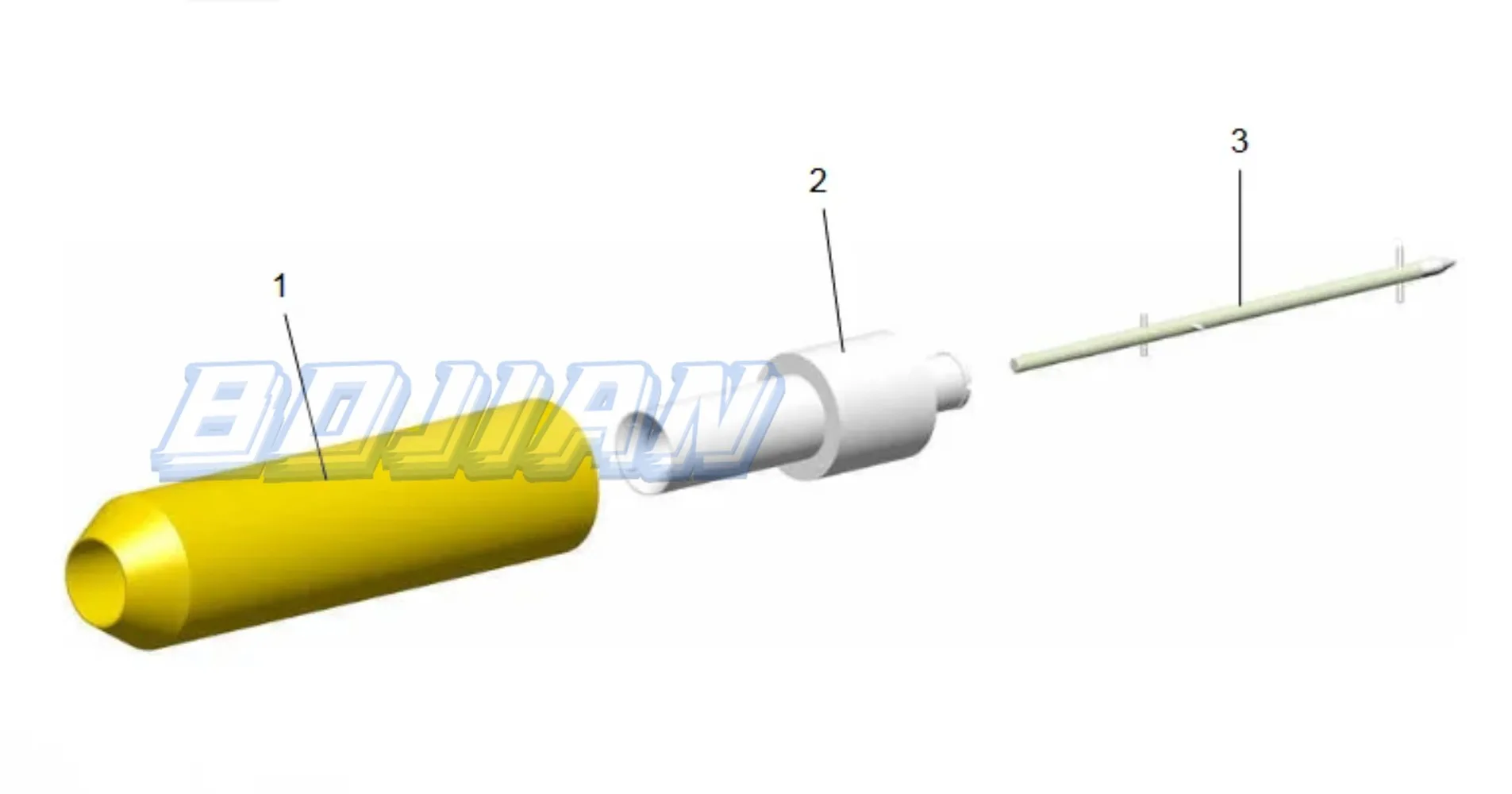 Tongkat deflektor otomatis, bubuk pistol A/X GA02-A/X GEMA 1000345 4 buah