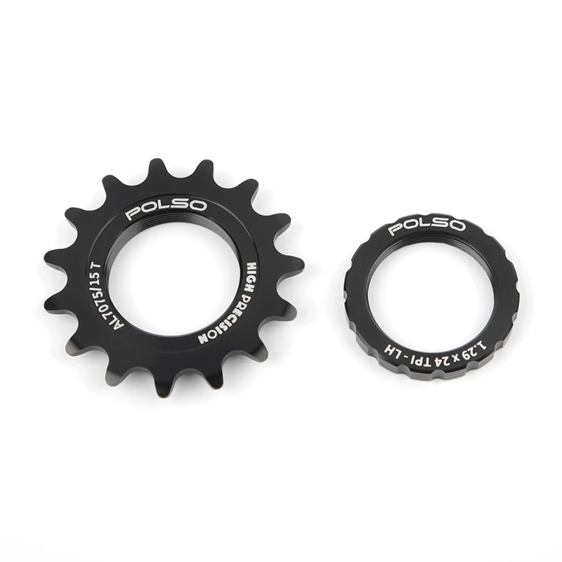 POLSO Black Fixed Gear Bike Freewheel AL7075 13T 14T 15T 16T 17T 18T 19T 20T Single Speed Aluminum Alloy Fixie Bicycle Cog