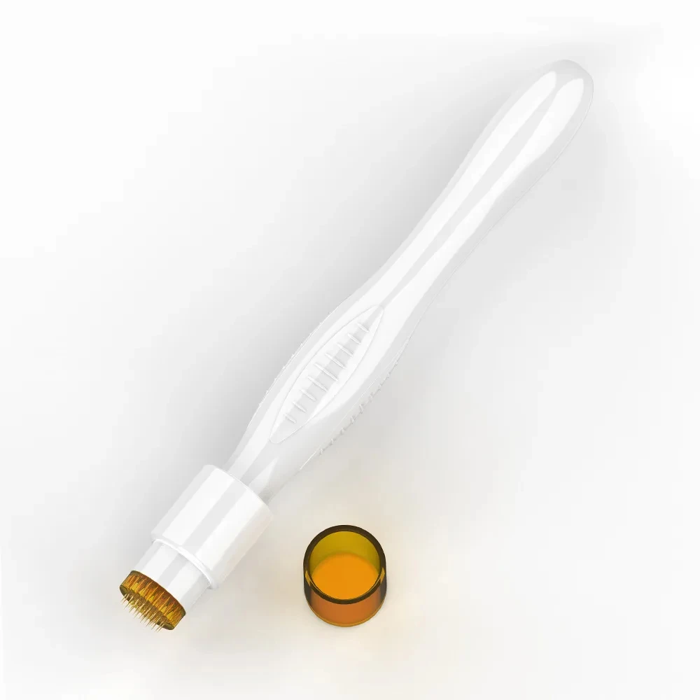Derma Roller Stamp com Agulha De Aço Inoxidável, Anti Envelhecimento, Facial, Anti Rugas, Tratamento Da Perda De Cabelo, Ferramentas De Cuidados Com