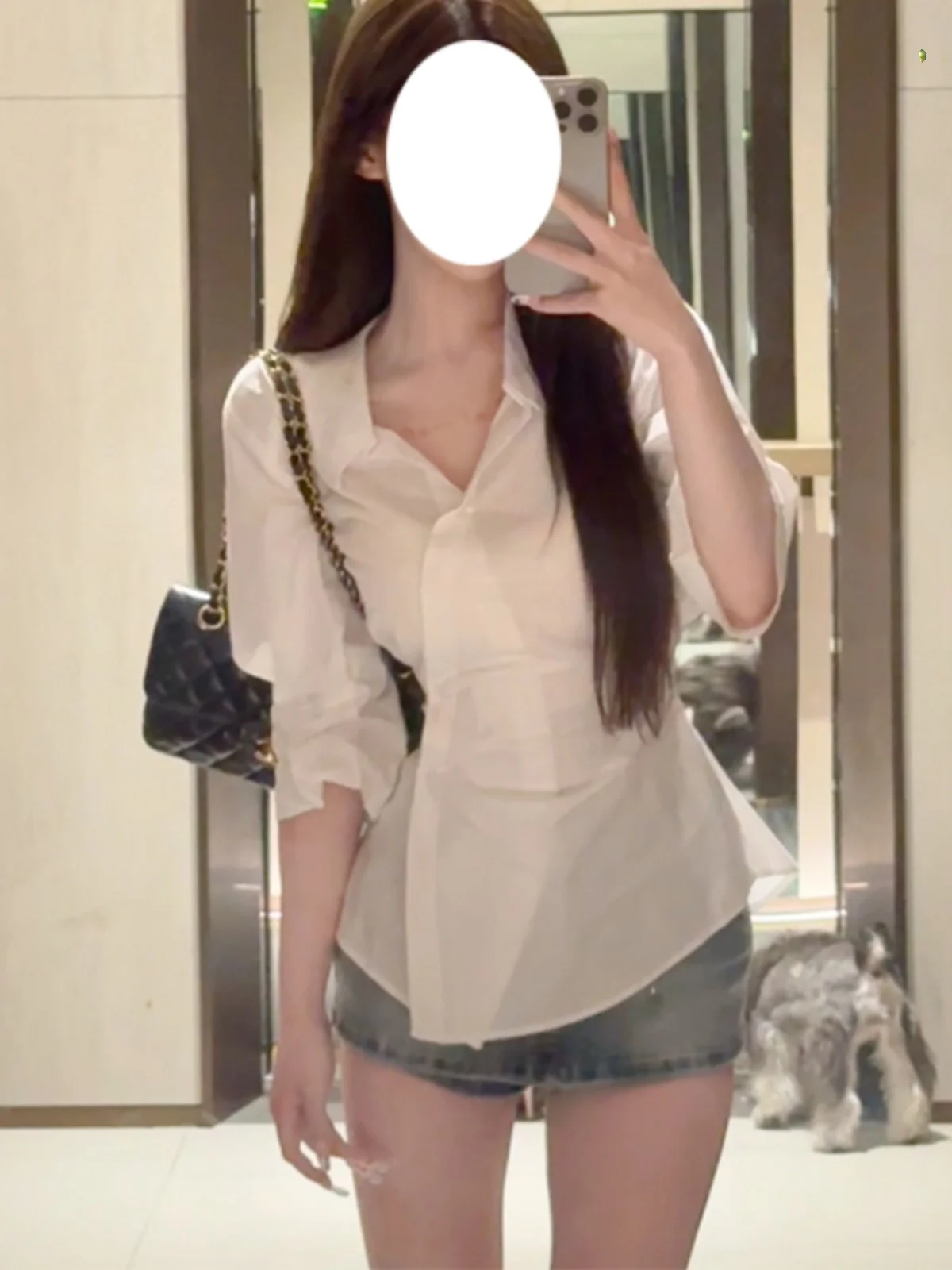 

Slim Fit Ne irt Women's Design Sensation Small ence Waist Inward Thin Top New Summer Pure Desire Irregular White