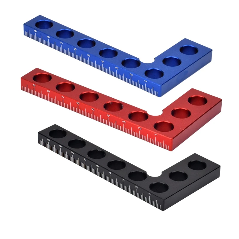 Righello di altezza in lega di alluminio Righello ad angolo retto da 90 gradi Strumento di misurazione Righello per marcatura Righello angolare Strumenti per la lavorazione del legno