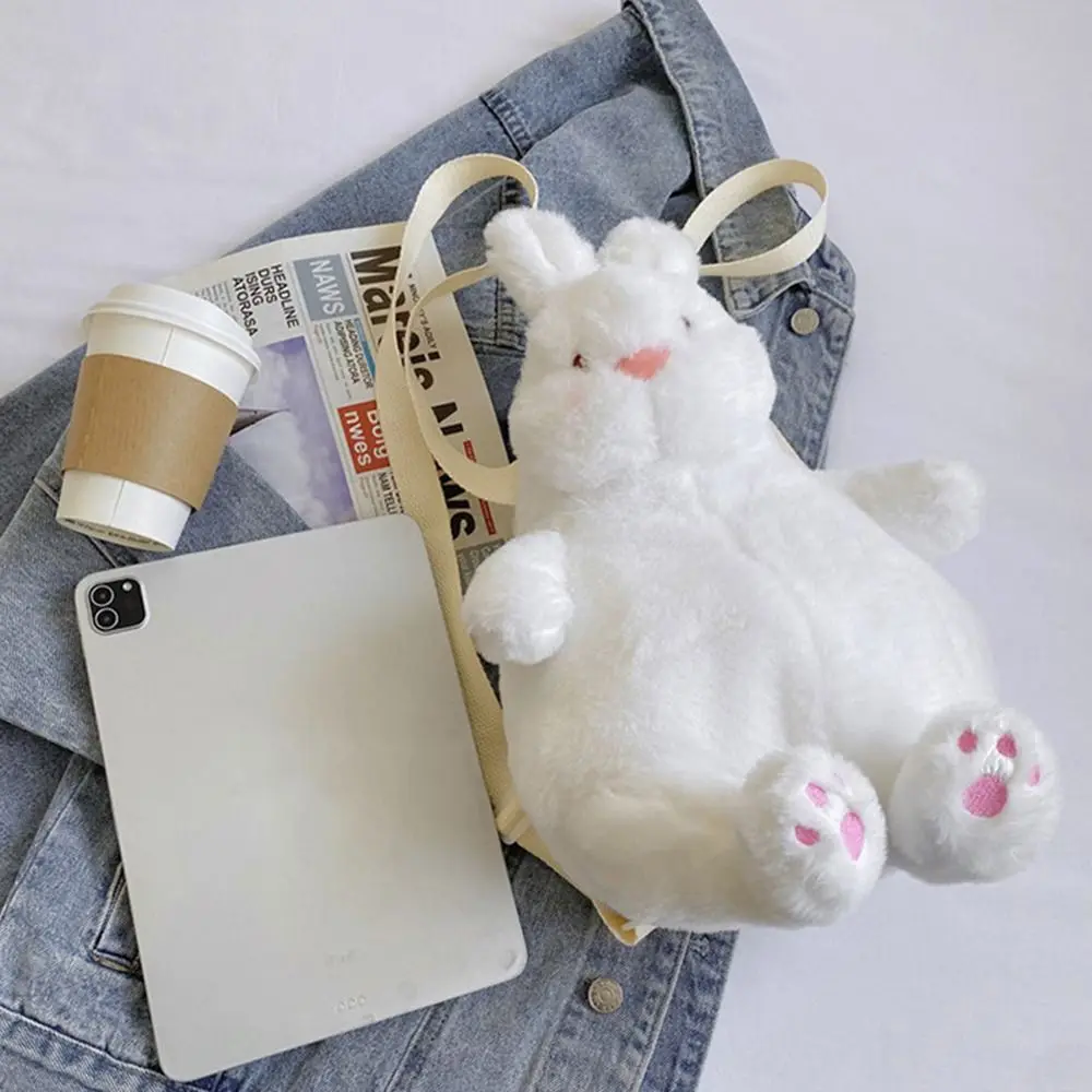 Duck Rabbit Shape Anime Plush Backpack Fashion Large Capacity Soft Plush Shoulder Bag Cute Cartoon Kawaii Bag Women Girls