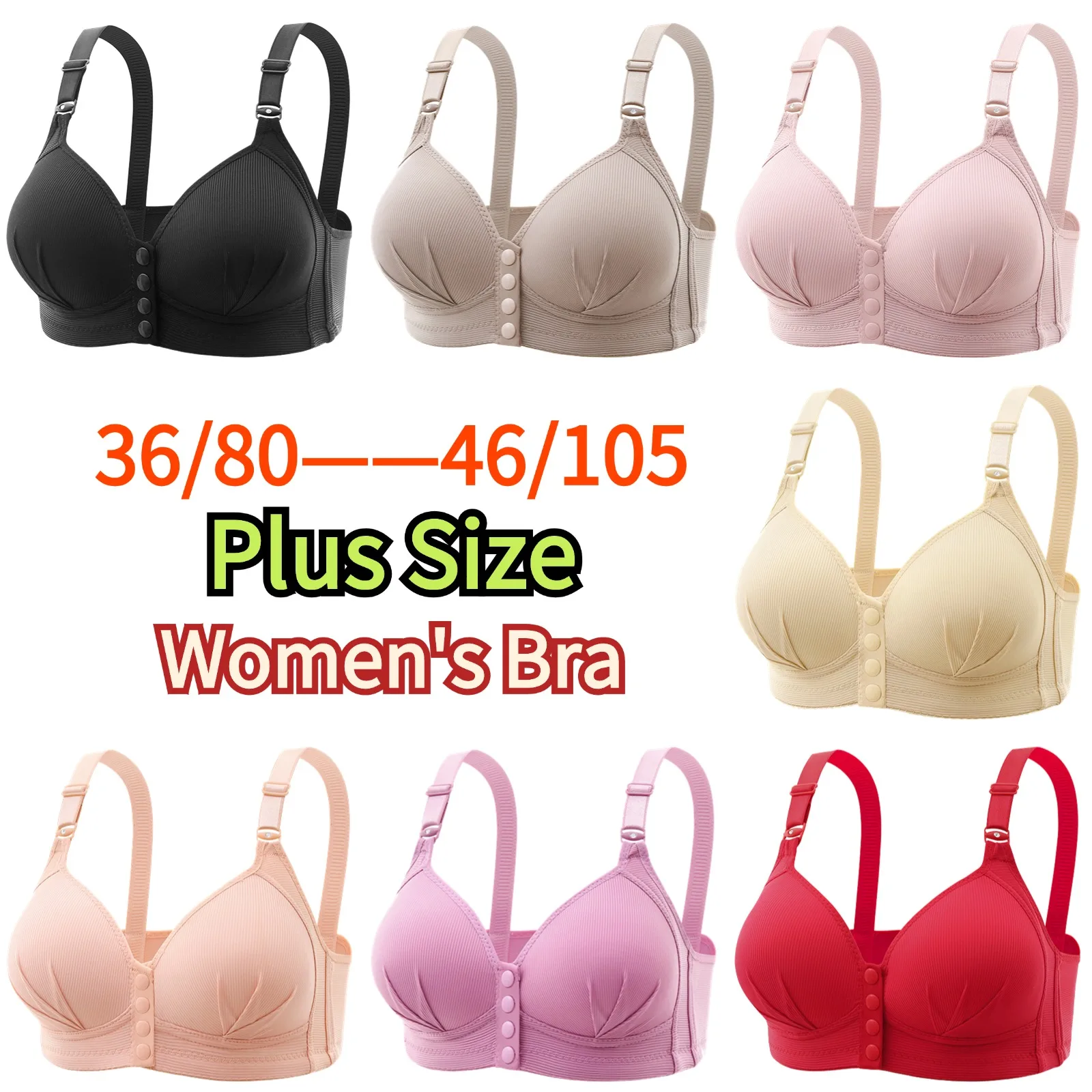 Women Large Size Bustier Underwear Women Thin Non-steel Ring Brassiere Mum Gathering Top Support Bra Mother Comfortable Brassier