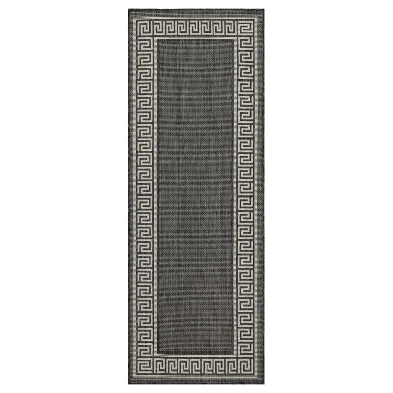 

Sunshine GC_HAR2002 Anthracite 2 ft. 7 in. x 7 ft. 3 in. Indoor/Outdoor Area Rug