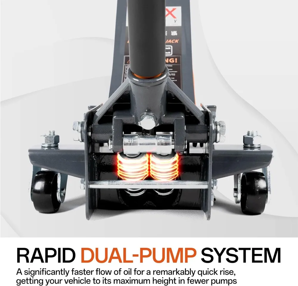 رافعة أرضية هيدروليكية منخفضة المستوى 3 ألوان مع مضخة رفع سريعة، مكابس مزدوجة لصيانة السيارات (لون عشوائي) #5