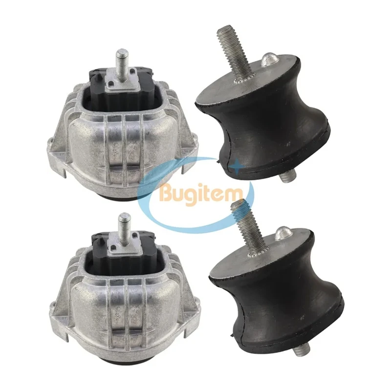 

4PCS Transmission Mount Engine Motor Mount Kit L/R For BMW 130i 325i 330i 335i X1 Z4 2005-2015 Replace# 22116760330 22316799331