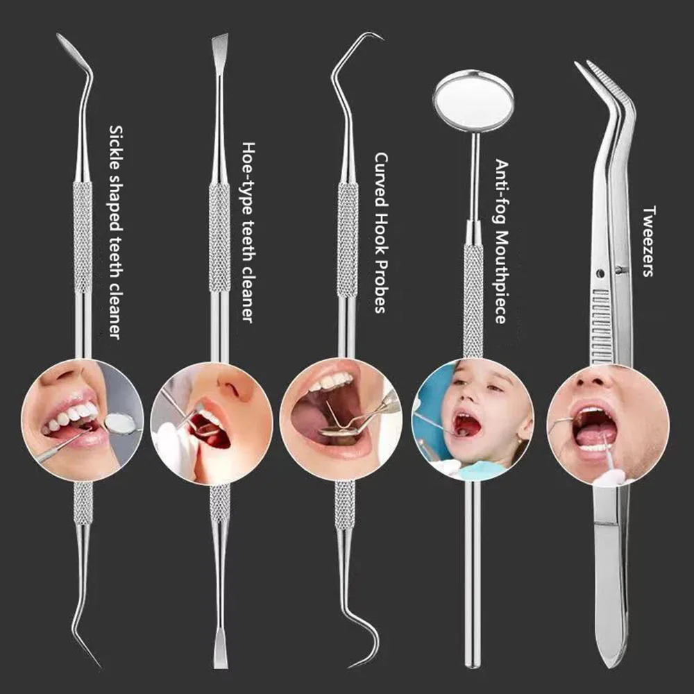 Juego de herramientas dentales de acero inoxidable, endoscopio para cuidado Dental, limpieza de cálculo, eliminación de manchas y sarro