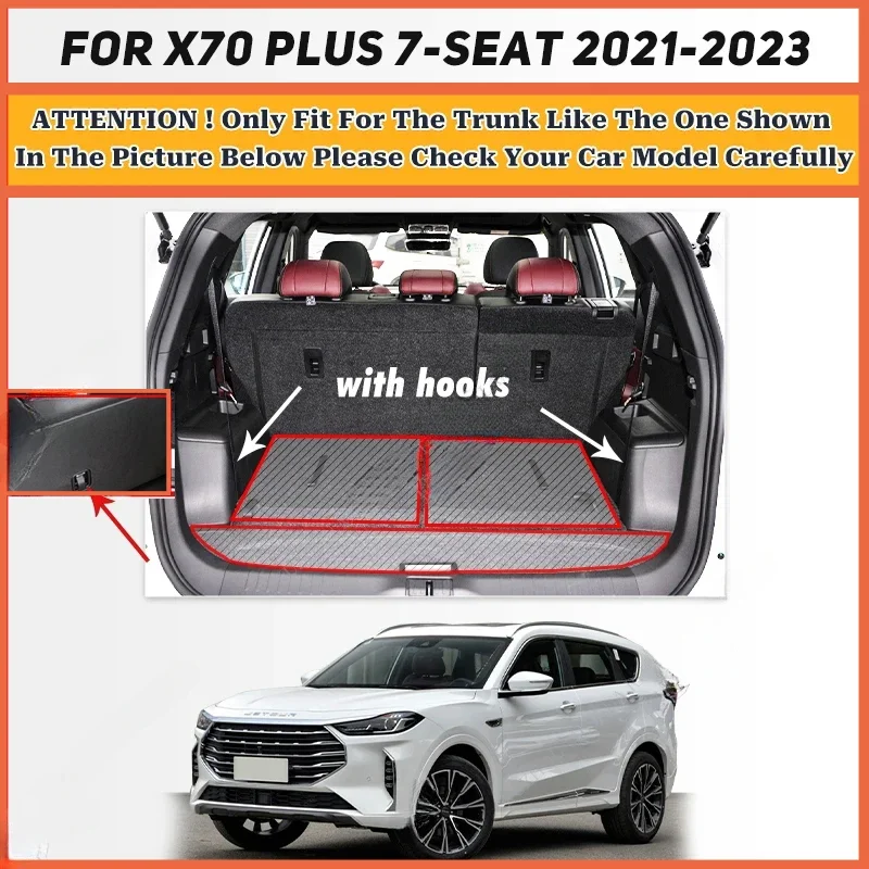 fully enclosed Car Trunk Mat For Jetour X70 Plus 7-Seat 2021 2022 2023 Custom Car Accessories Auto Interior Decoration