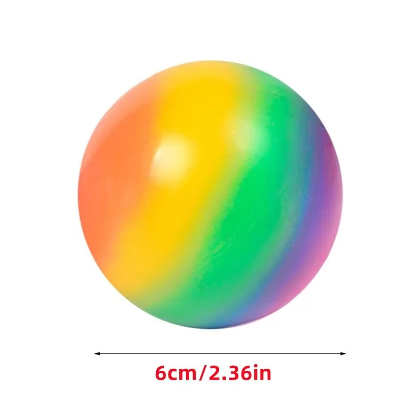 Creative Gradient Rainbow Flour Stress Relief Balls Toys Squeeze Slow Rebound Prank Balls Cute And Adorable Decompression Balls