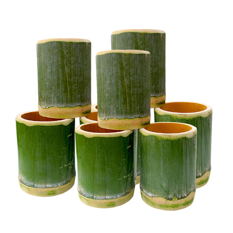 Natural Bamboo Cup Home Decoration Keys Pens Storage Creative Handmade Crafts