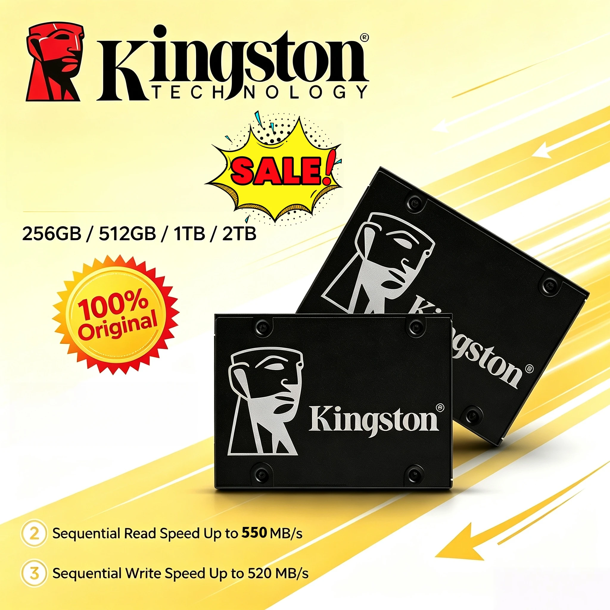 キングストン-kc600-ssd-内蔵-sata3-25インチ-256gb-512gb-1tb-2tb-ソリッドステートドライブ-hdd-デスクトップpc-ノートパソコン-pro用交換品