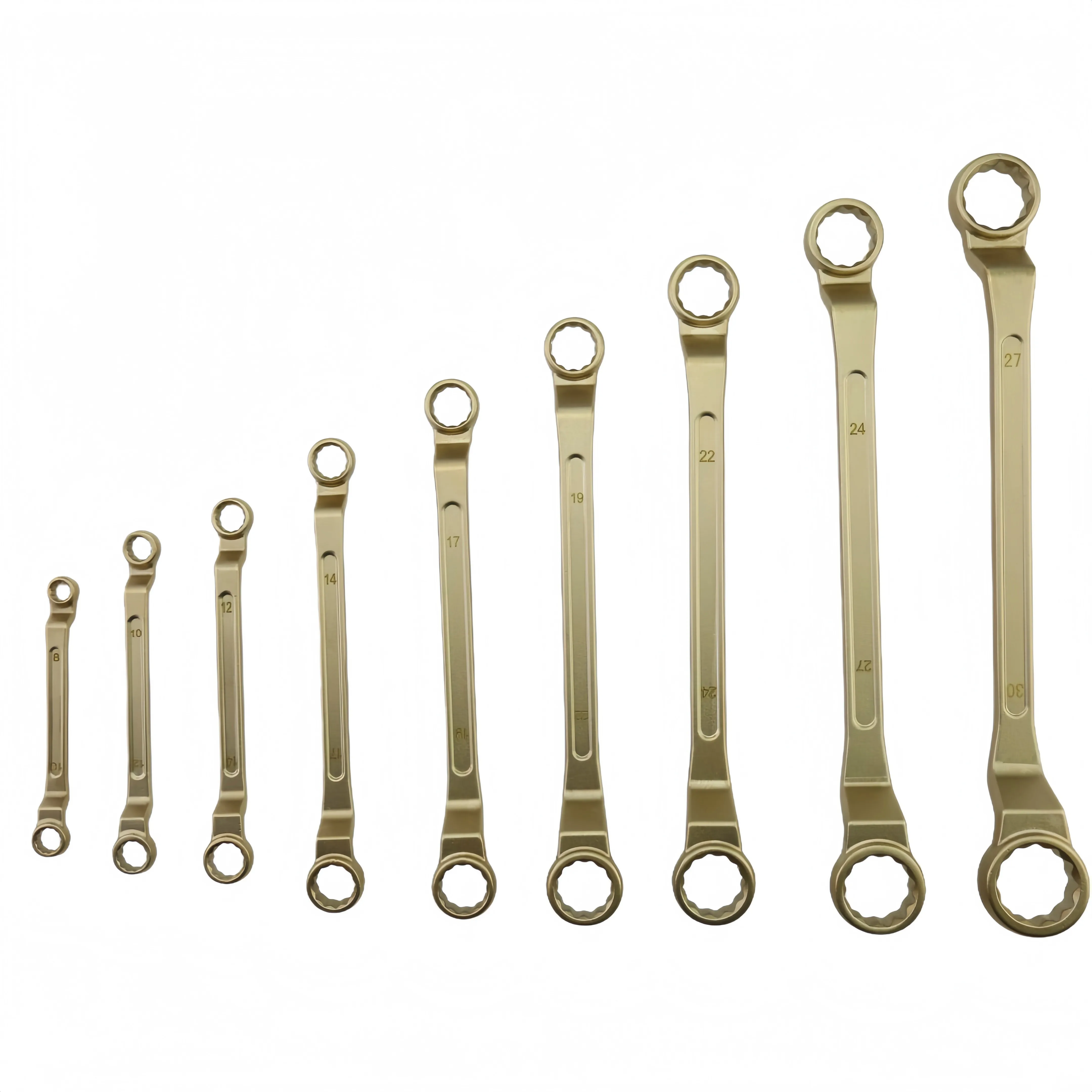 Multifunktionaler, funkenfreier Doppelbox-Offset-Schlüssel aus Aluminiumbronze mit DIN838 zur Verwendung in petrochemischen Erdgasleitungen