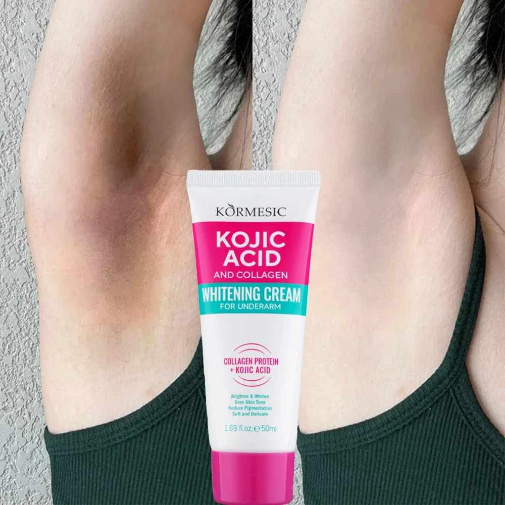 50ml Body Whitening Cream Underarm Bleaching Serum Whiten Butt Knee Brighten Inner Thigh Moisturizing Cream for Women Beauty  Brighten Care Accessories