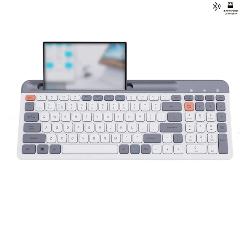 

2.4G Wireless Keyboard Multi-Device Keyboard Ultra-Slim Computer Keyboard With Numeric Pad,iPad Keyboard With Tablet Holder