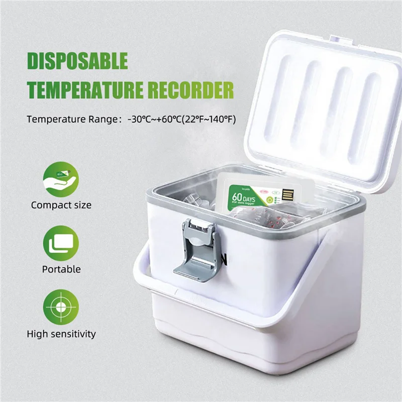 

【B89E】4X 60-дневный USB-регистратор данных о температуре -30 ℃ -+60 ℃ Отчет с приложением IP67 Одноразовый высокоточный рекордер с предупреждением
