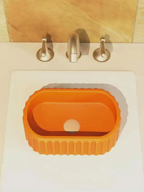 Simple cement pool basin silicone mold Homestay decoration Household concrete platform basin hand basin silicone mold