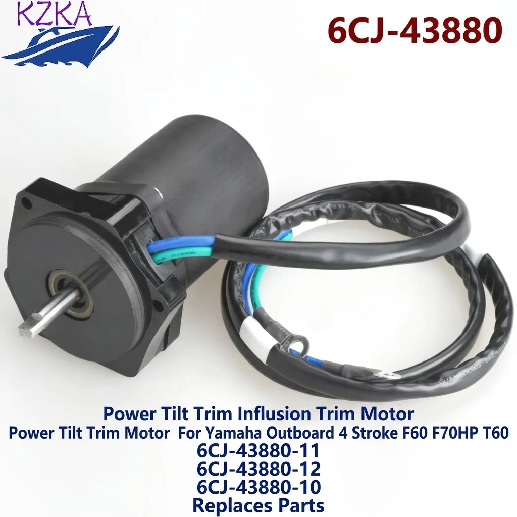 6CJ-43880 Power Tilt Trim Motor For Yamaha Outboard 4 Stroke F60 F70HP T60 6CJ-43880-11 6CJ-43880-12 6CJ-43880-10 Replaces Parts