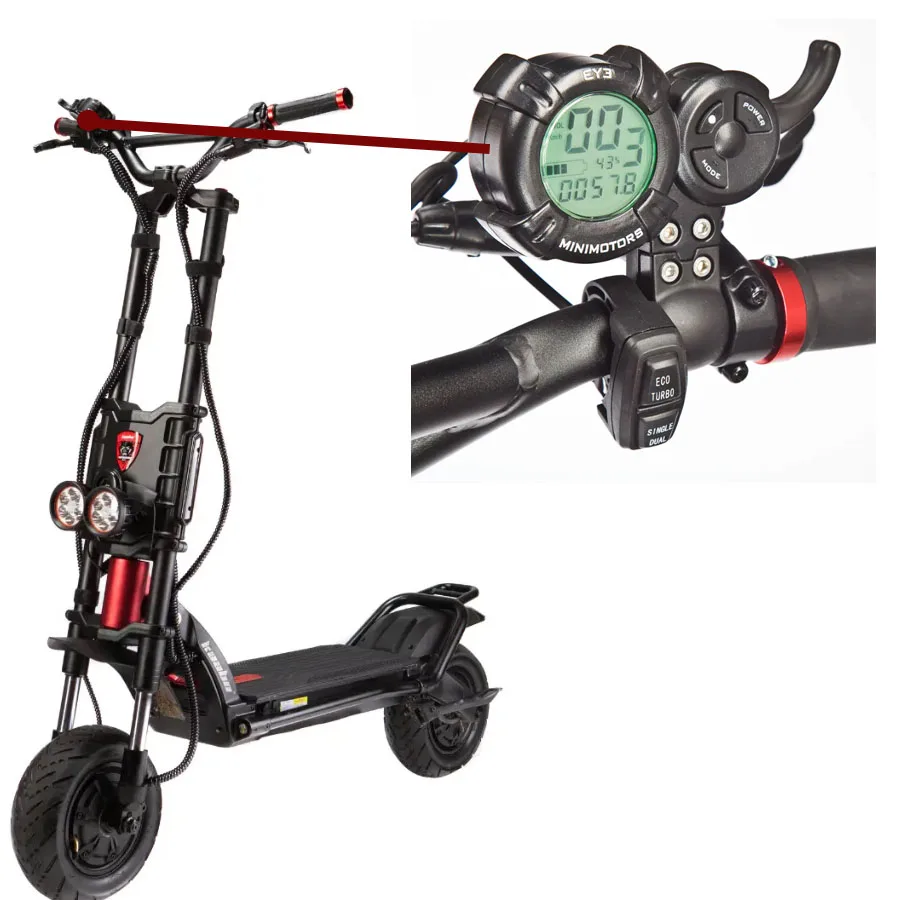EYE LCD Display EY3 Minimotors for Electric Scooter 48V 52V 60V 72V Kaabo Wolf Warrior King Wolf X and Mantis Dual Eye Throttle