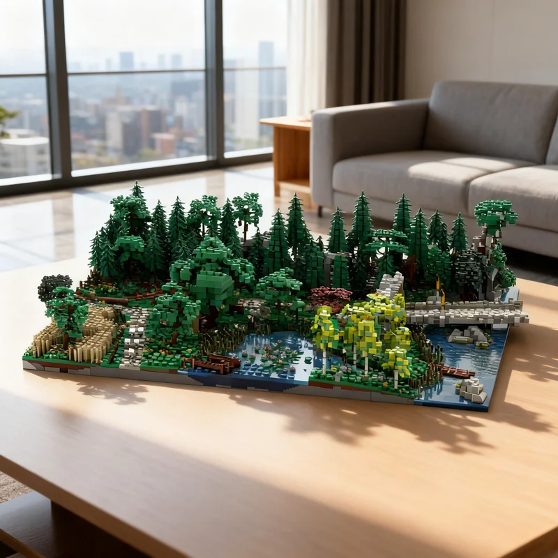 

50971 деталь MOC: Набор для расширения ландшафта, модель замка, строительные блоки, конструктор, рождественский подарок, игрушка, креативная идея для самостоятельной сборки