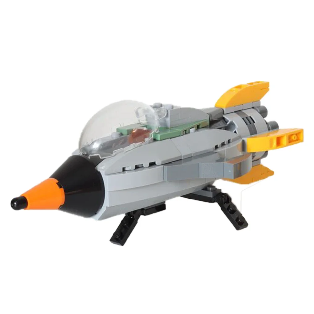 

Gobricks MOC Retro Space Ship for Retro Spaceman CMF from 2017 Building Block Assemble DIY Bricks Spaceships Education Model Toy