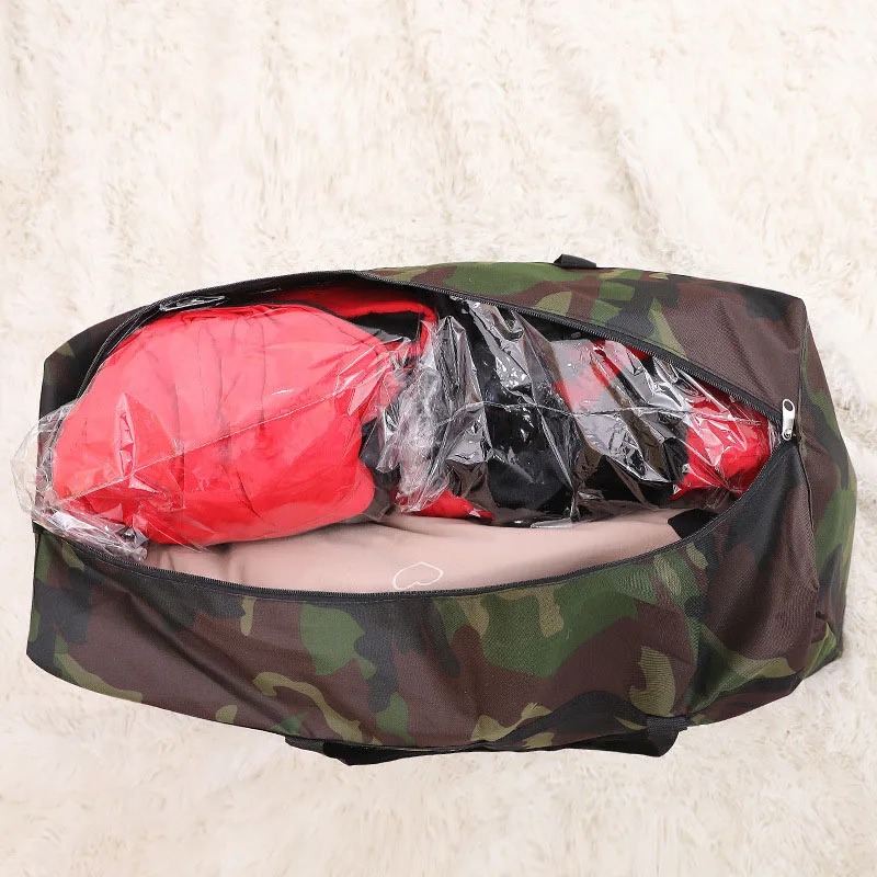 Camouflage Thickened Waterproof Oxford Cloth Move Packing Bag Large Capacity Quilt Storage Bag Travel Tote Carrying Camping Bag