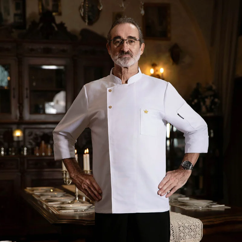 Chef Work Clothes Long Sleeve Autumn Winter Restaurant Kitchen Western Cuisine Kitchen Catering Canteen Baking Cake Bread Clothi