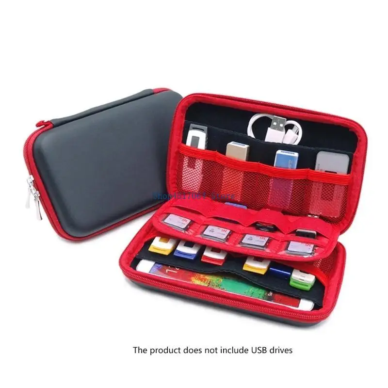 

T3LB USB Drives Storage Case SDXC SDHC Card Holder Electronic Accessory Case