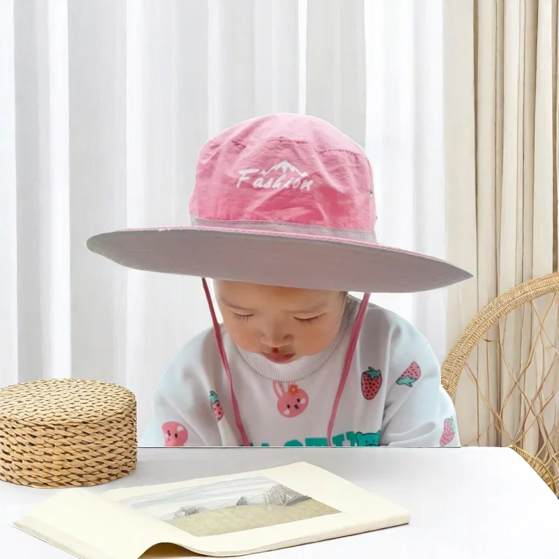 

Children's Large-brimmed Sun Hat Available In Multiple Colors. Foldable For Easy Storage And Non-deformable Dome Hat For Baby