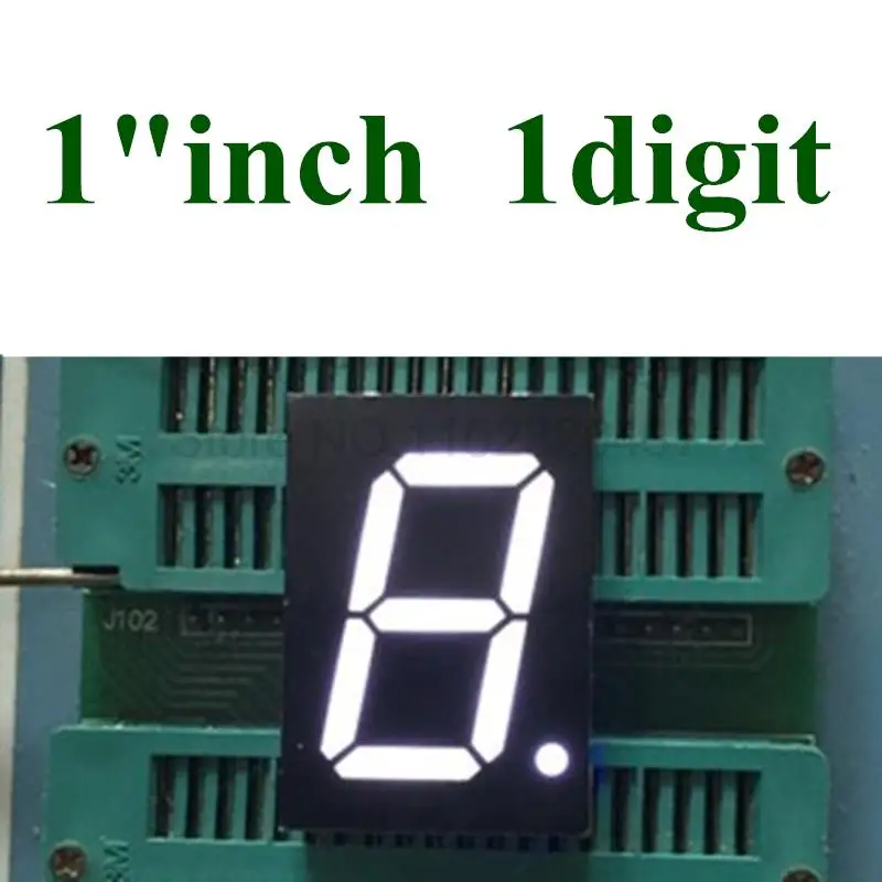 10PCS White 1 inch 7 Segment LED Display 34*24*10.5MM Nixie tube 1 Bit Digital Tube Plastic Metal Common cathode