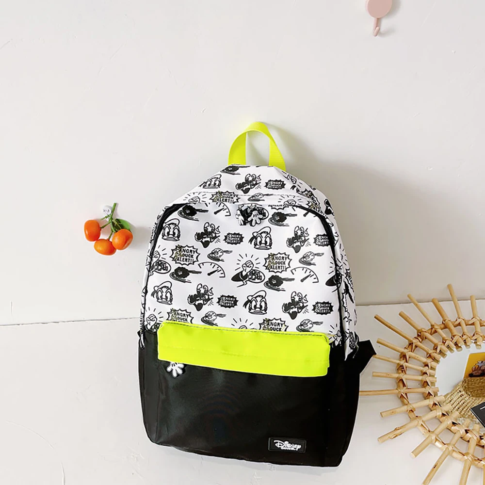 Disney Cute Cartoon Backpack Children Donald Duck Printed Schoolbag Primary Kindergarten Backpack Kids Casual Outdoor Backpack